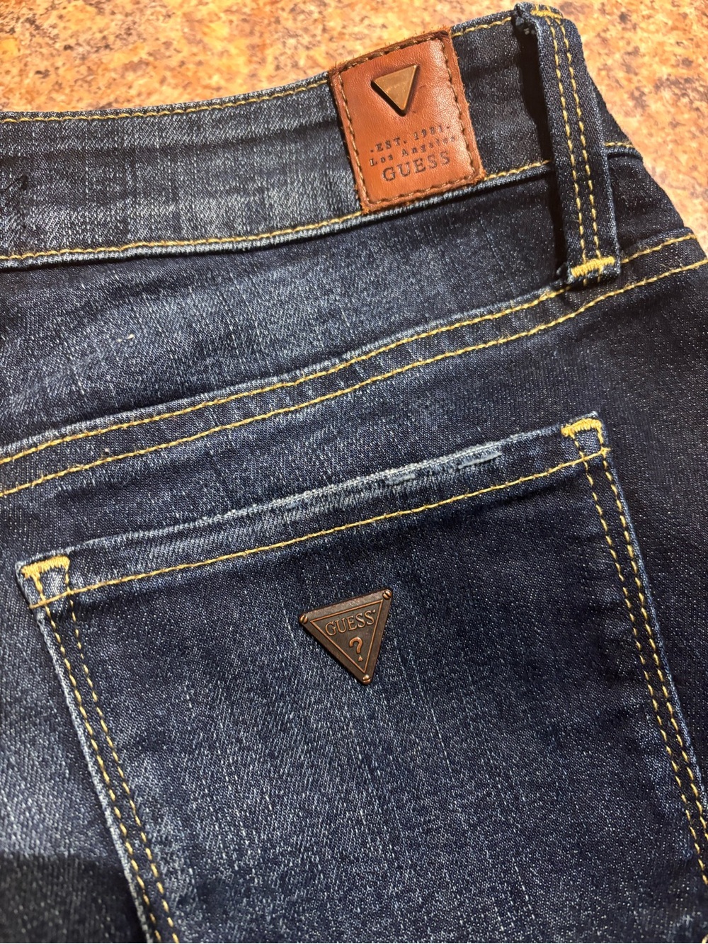 Guess Women's Dark Wash Indigo Skinny Jeans - Picture 2 of 2